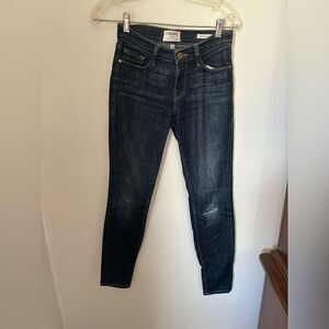 Frame Le Skinny de Jeanne Distressed Jeans Size 25 Dark Wash